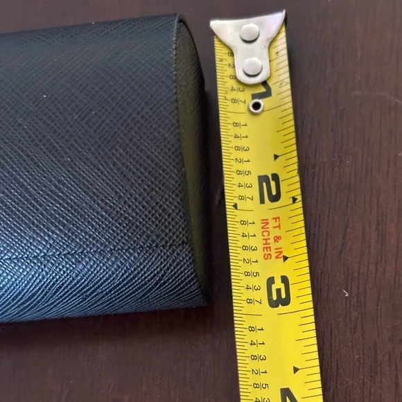 Prada Textured Black Leather Sunglasses Case Accessory - Picture 8 of 9